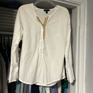 Jcrew half button blouse